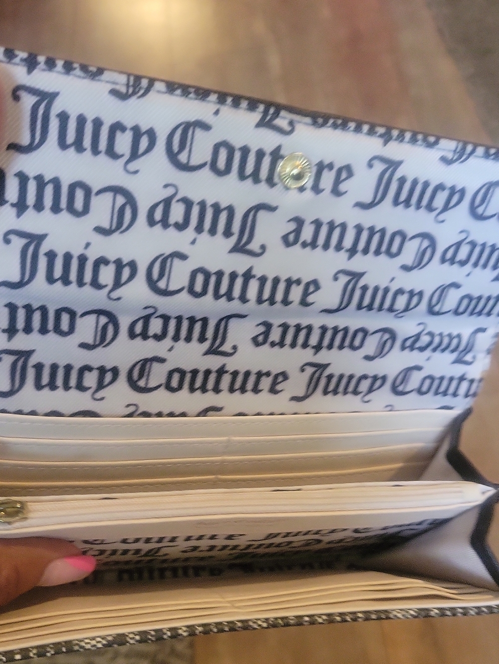 Juicy Couture Monogram Tote with Red Heart Accent AND WALLET - Picture 5 of 13